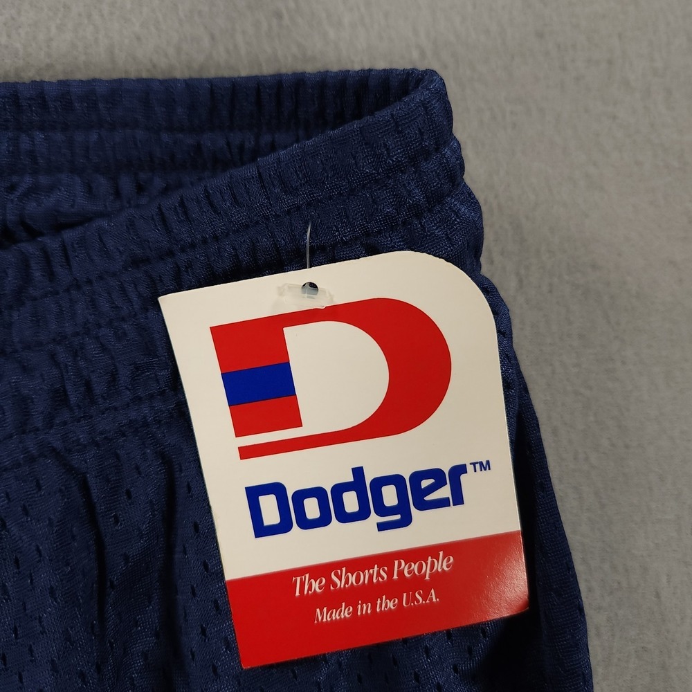 Vintage Dodger Gym Basketball Shorts Mens Size 2XL Blue 90s Made In USA NWT - Picture 3 of 9